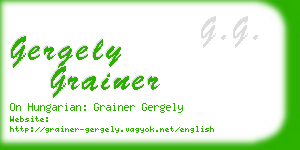 gergely grainer business card
